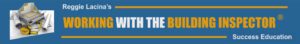 Building inspector training banner with blue background