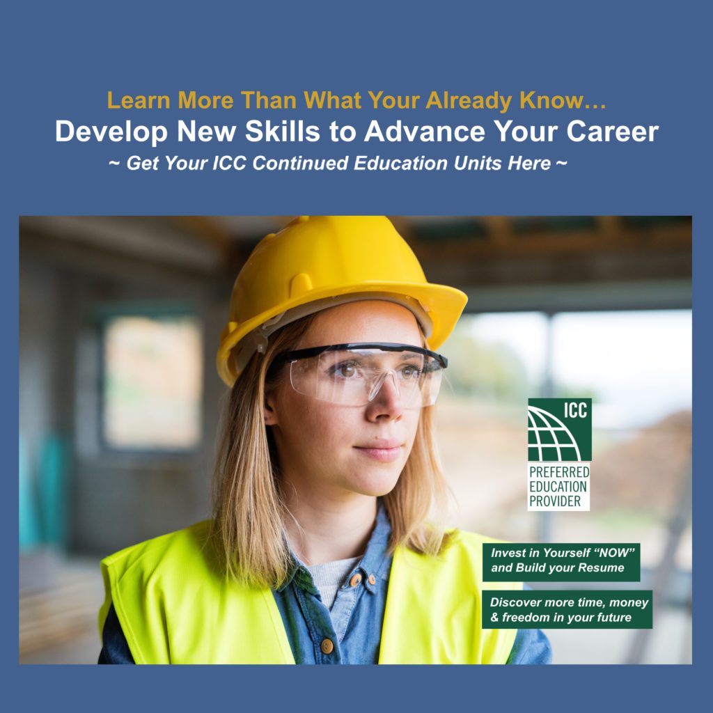 Woman in safety gear promoting career development skills.